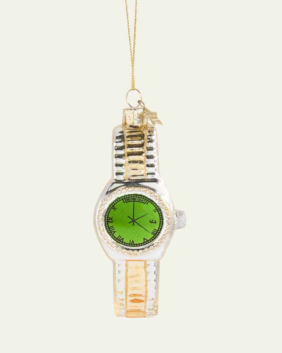 Silver & Gold Watch Christmas Ornament